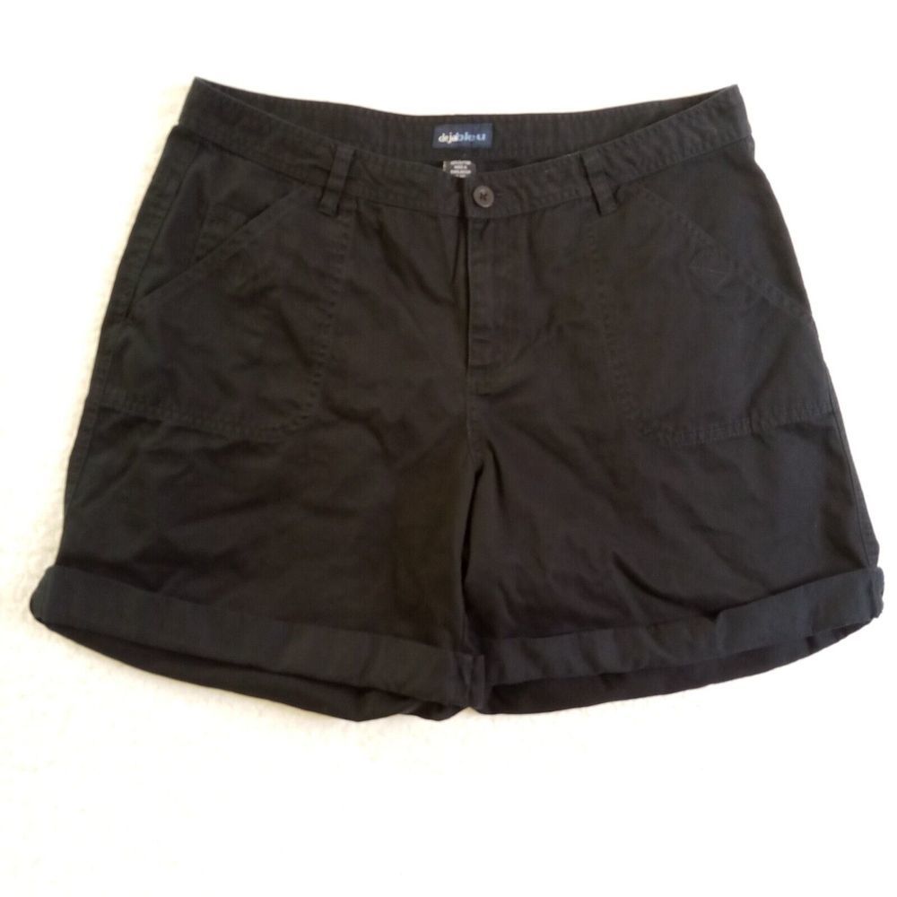Deja Bleu‎ Shorts Womens 12 Black Denim